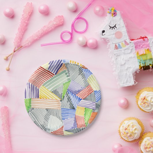 Crosshatch Quilt I Papieren Bordje (Feest)