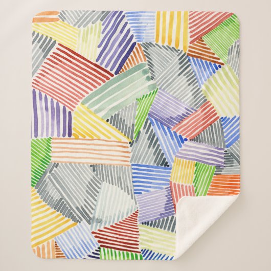 Crosshatch Quilt I Sherpa Deken (Voorkant)