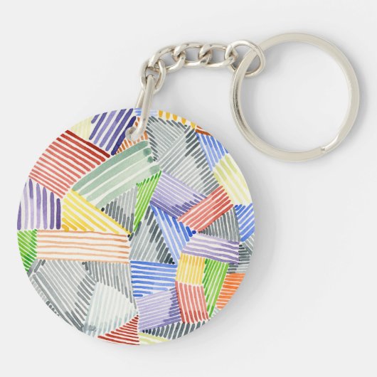 Crosshatch Quilt I Sleutelhanger (Achterkant)