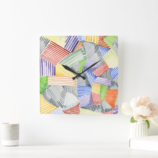 Crosshatch Quilt I Vierkante Klok (Huis)