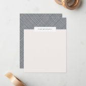 Crosshatch Stationery - Navy Notitiekaartje (Voorkant / Achterkant in situ)
