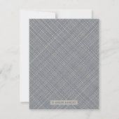 Crosshatch Stationery - Navy Notitiekaartje (Achterkant)
