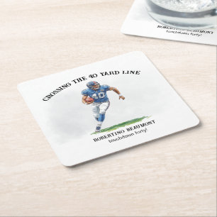Crossing 40 Yard Amerikaans Football 40e verjaarda Kartonnen Onderzetters