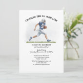 Crossing 50 Yard American Football 50th birthday Kaart (Staand voorkant)