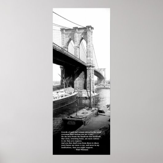 Crossing Brooklyn Veerboot New York City Walt Whit Poster (Voorkant)