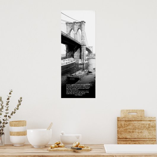 Crossing Brooklyn Veerboot New York City Walt Whit Poster (Keuken)