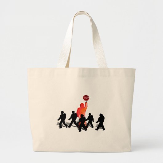 Crossing Guard & Kinder Grote Tote Bag (Voorkant)
