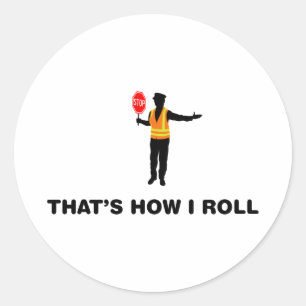 Crossing Guard Ronde Sticker
