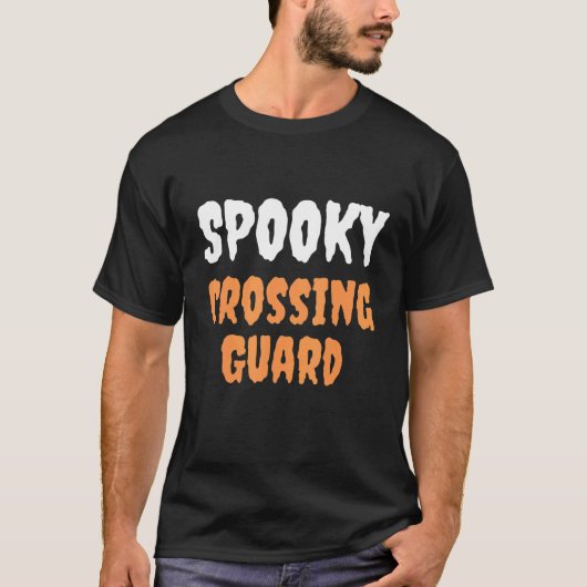Crossing Guard Spooky Lazy Halloween Costume T-shirt (Voorkant)