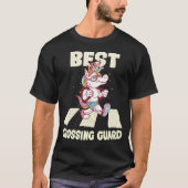 Crossing Guard Unicorn Cartoon T-shirt (Voorkant)