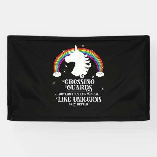 Crossing Guards zijn magisch als eenhoorns grappig Spandoek (Horizontaal)