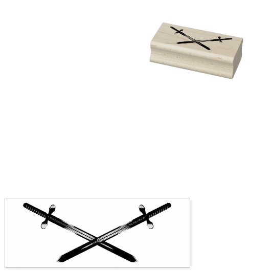 Crossing Swords Rubber Stamp Rubberstempel (Gestempeld)