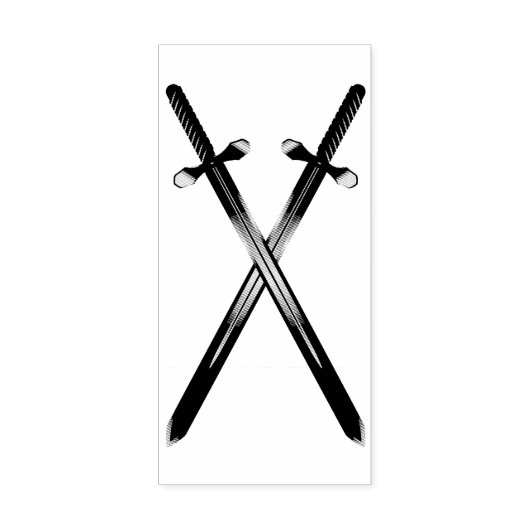Crossing Swords Verticale Rubber Stamp Rubberstempel (Afrduk)