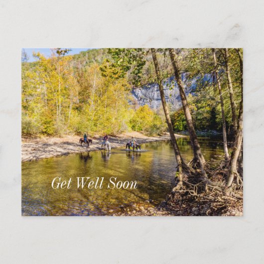 Crossing The Buffalo River Get Well Postcard Briefkaart (Voorkant)