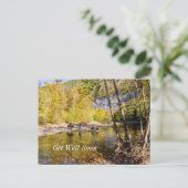 Crossing The Buffalo River Get Well Postcard Briefkaart (Staand voorkant)