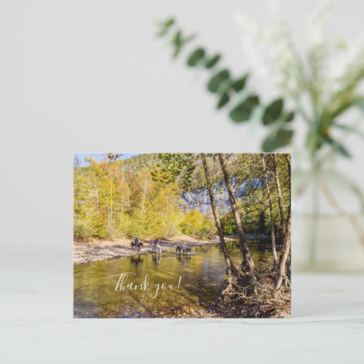Crossing The Buffalo River Thank you Postcard Briefkaart (Staand voorkant)