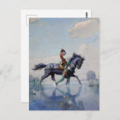 "Crossing the Fens" door NC Wyeth Briefkaart (Voorkant / Achterkant)