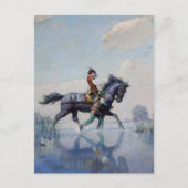 "Crossing the Fens" door NC Wyeth Briefkaart (Voorkant)