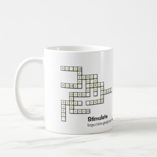 Crossmath Puzzle 1 Coffee Mug Koffiemok (Links)