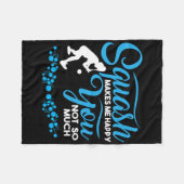 Crossminton Racquetball Speed Badminton Player Squ Fleece Deken (Voorkant (Horizontaal))