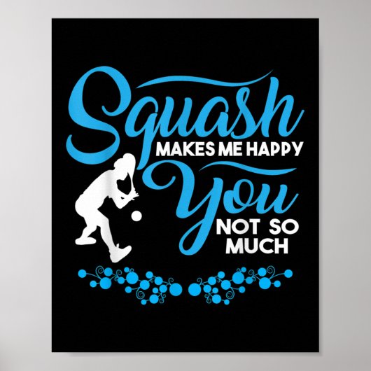 Crossminton Racquetball Speed Badminton Player Squ Poster (Voorkant)