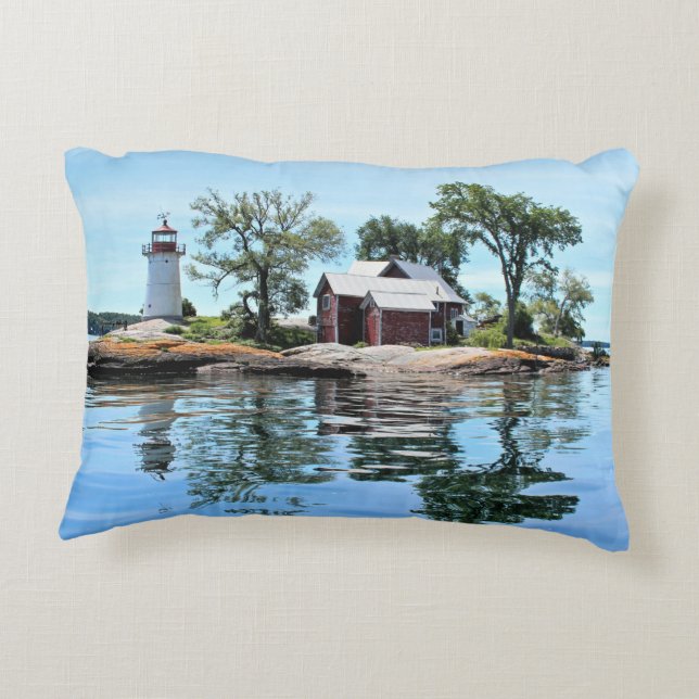 Crossover Island Lighthouse New York Accent Pillow Kussen (Achterkant)