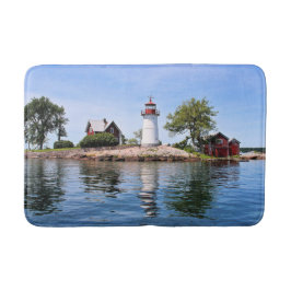 Crossover Island Lighthouse, New York Bath Mat