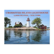 Crossover Island Lighthouse, New York Briefkaart