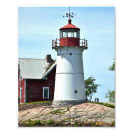 Crossover Island Lighthouse, New York Photo Print Foto Afdruk