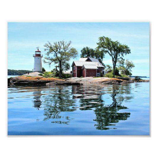 Crossover Island Lighthouse, New York Photo Print Foto Afdruk (Voorkant)