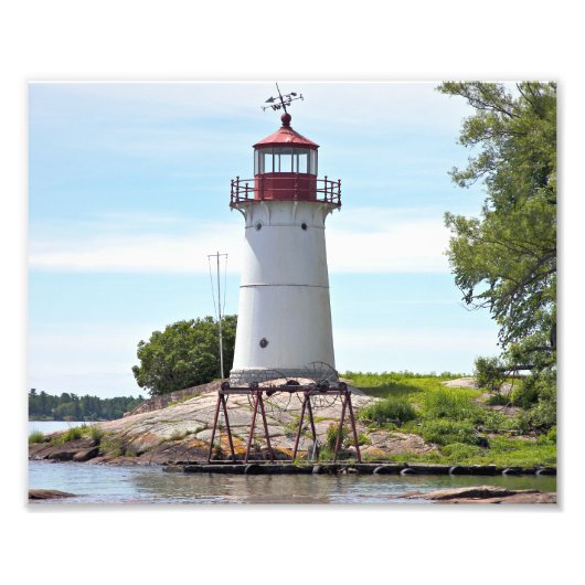 Crossover Island Lighthouse, New York Photo Print Foto Afdruk (Voorkant)