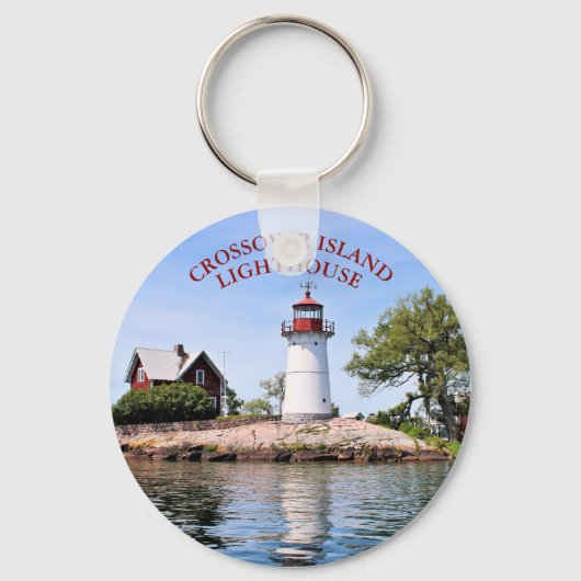Crossover Island Lighthouse, New York Sleutelhange Sleutelhanger (Voorkant)