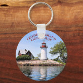 Crossover Island Lighthouse, New York Sleutelhange Sleutelhanger (Voorkant)