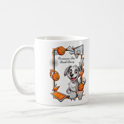 Crossover Joy Dunk Decoy Basketbal Hond Koffiemok (Links)