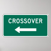 Crossover Road Sign. Poster (Voorkant)
