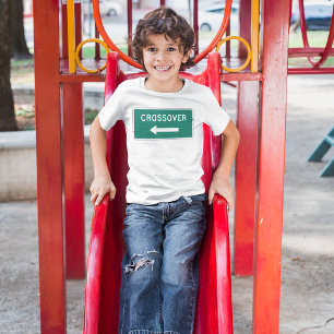 Crossover Road Sign. T-shirt