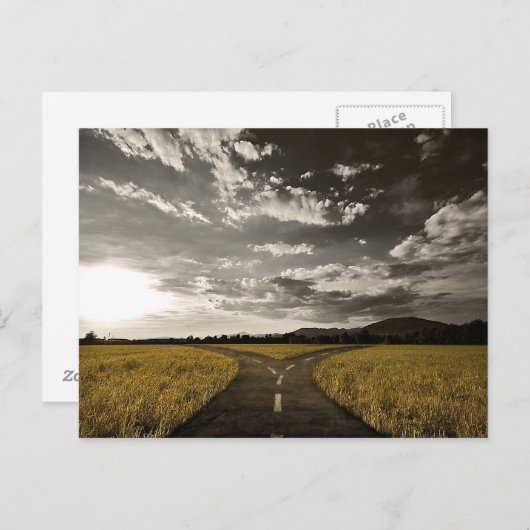 Crossroad bivio briefkaart (Voorkant / Achterkant)