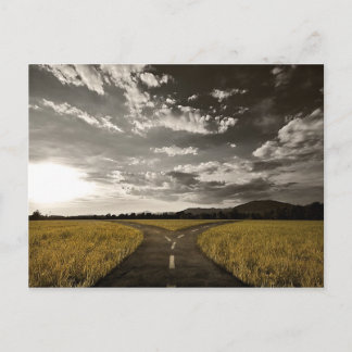 Crossroad bivio briefkaart