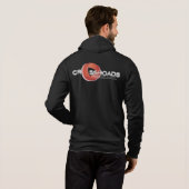 Crossroad BJJ Black Cotton Blend Zip Up Hoodie (Achterkant volledig)