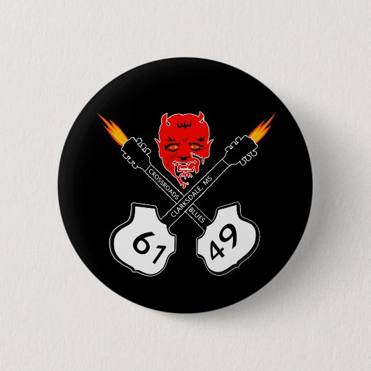Crossroad Devil Blues Button (Voorkant)