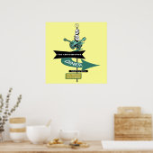 Crossroad  Diner Sign Poster (Keuken)