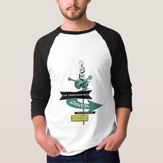 Crossroad  Diner Sign T-shirt (Voorkant)
