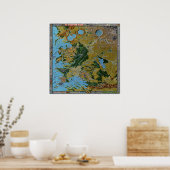 Crossroad Region Gazetter Map Poster (Keuken)