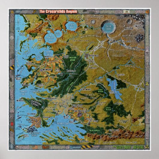 Crossroad Region Gazetter Map Poster (Voorkant)
