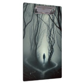 Crossroads in the Fog - Gloomy Forest Art Print Klembord (Rechts)