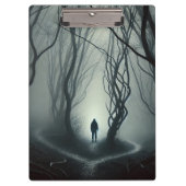 Crossroads in the Fog - Gloomy Forest Art Print Klembord (Voorkant)