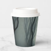 Crossroads in the Fog - Gloomy Forest Art Print Papieren Bekers (Voorkant)