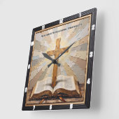 Cross's Power: Word Revealed True Vierkante Klok (Hoek)