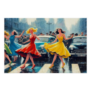 Crosswalk Dance Perfect Poster
