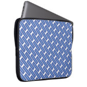 "Crossweave Blue" Laptop Hoesje Laptop Sleeve (Voorkant Rechts)